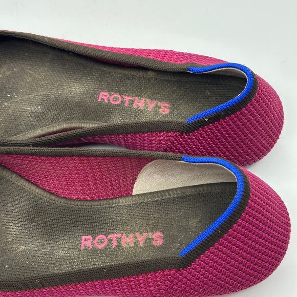 ROTHY'S The Point Flat Bright Magenta Pink Sz 11 $145 - Picture 6 of 8
